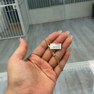 woman brazalet solid cuban 10k Size 3mm 7''