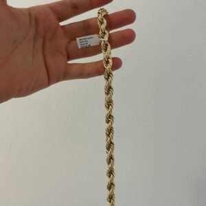 men chain ROPE 10k Size 10mm 26