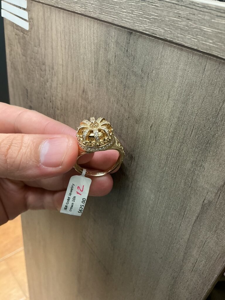 men ring crown 10k