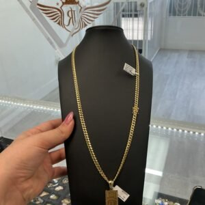 men chain CUBAN LINK 10k 5MM 24