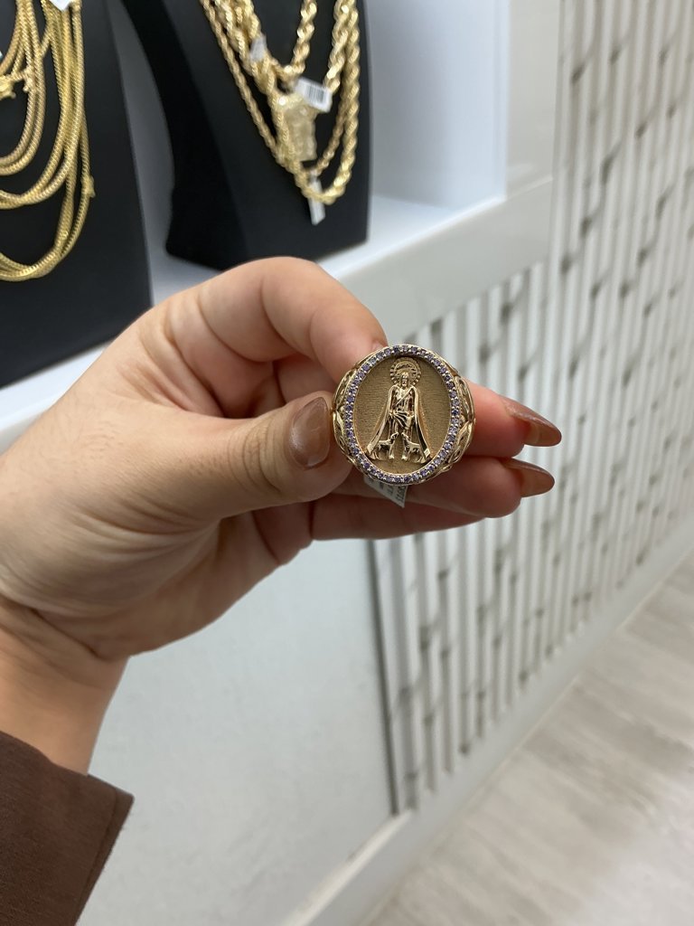 men ring san lazaro 10k Size 11.5 Weight 19.7g