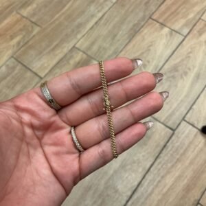 woman brazalet CUBAN LINK 10k 3mm 6
