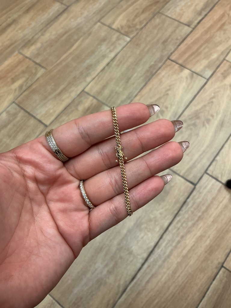 woman brazalet CUBAN LINK 10k 3mm 6